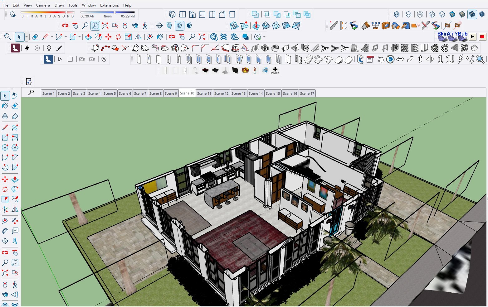 Detailed residential Scan-to-BIM in West Palm Beach model displaying a partially opened house